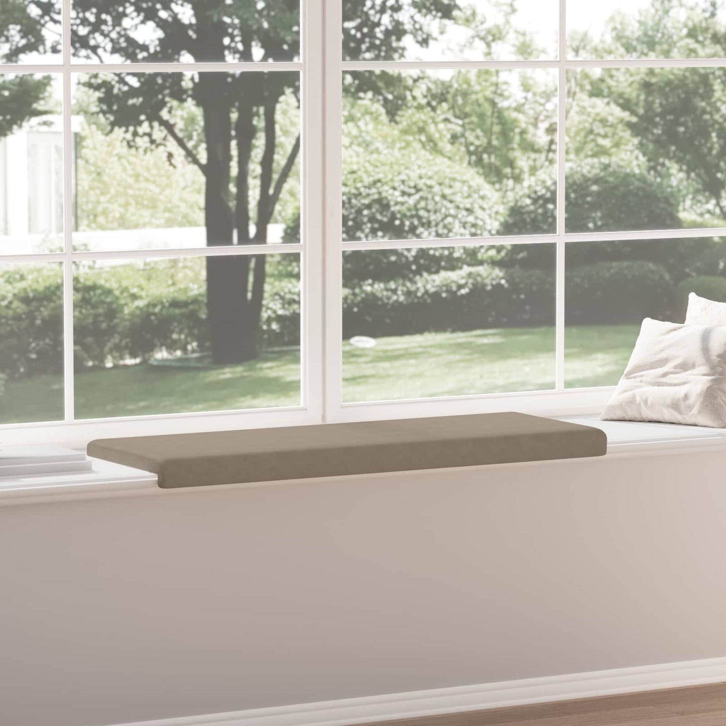Bench Cushion Microfiber Taupe Depth 35 cm