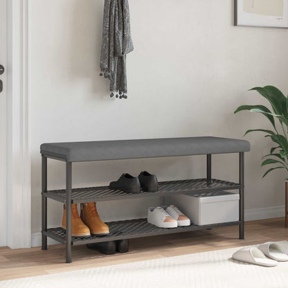 Bench Cushion Microfiber Dark Grey Depth 35 cm
