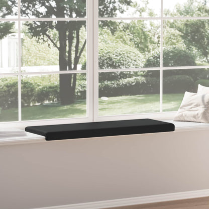 Bench Cushion Microfiber Black Depth 35 cm