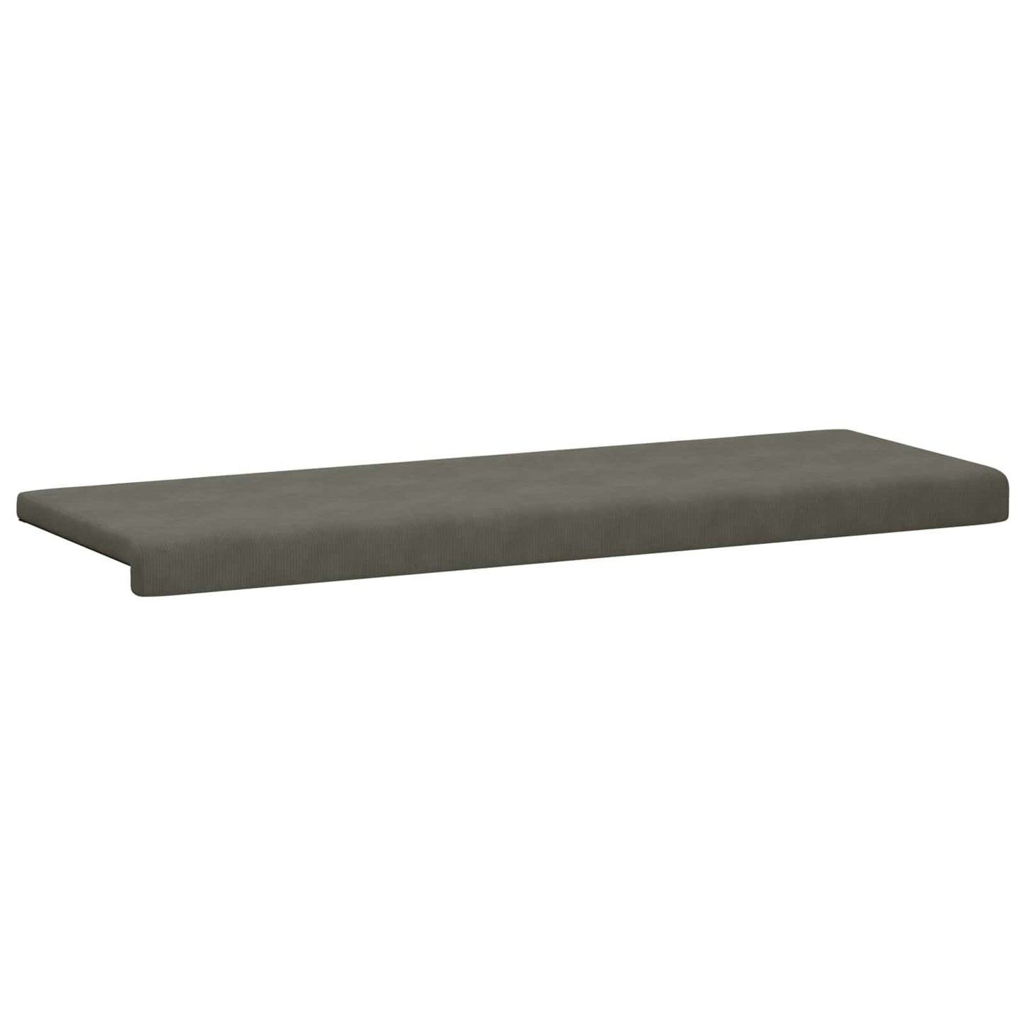 Bench Cushion Corduroy Light Grey Depth 35 cm