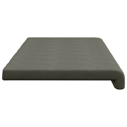 Bench Cushion Corduroy Light Grey Depth 35 cm