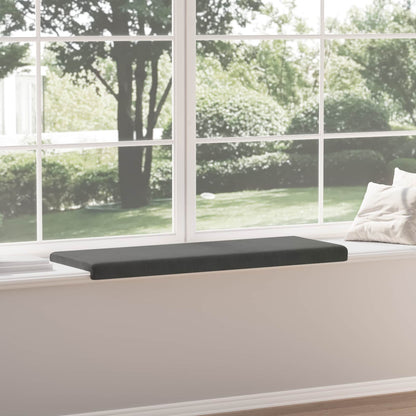 Bench Cushion Corduroy Dark Grey Depth 35 cm