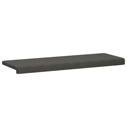 Bench Cushion Corduroy Dark Grey Depth 35 cm
