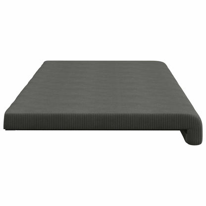 Bench Cushion Corduroy Dark Grey Depth 35 cm