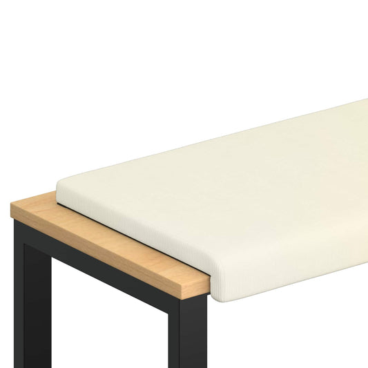 Bench Cushion Corduroy Cream Depth 35 cm