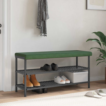 Bench Cushion Corduroy Dark Green Depth 35 cm