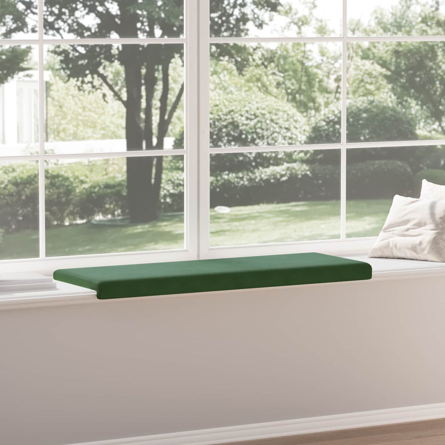 Bench Cushion Corduroy Dark Green Depth 35 cm