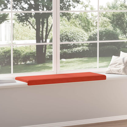 Bench Cushion Corduroy Red Orange Depth 35 cm