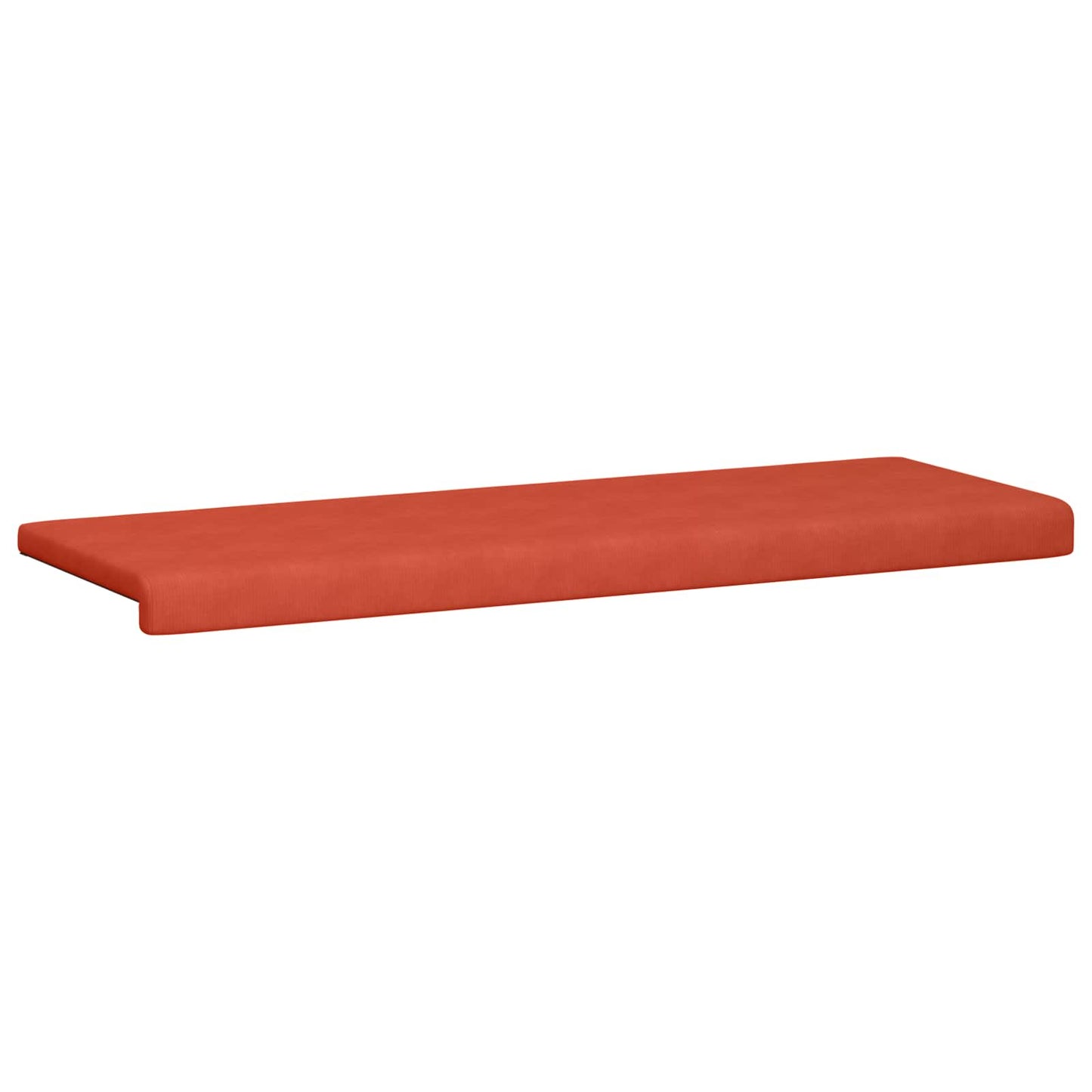 Bench Cushion Corduroy Red Orange Depth 35 cm