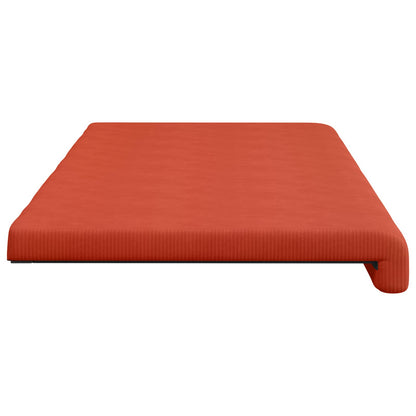 Bench Cushion Corduroy Red Orange Depth 35 cm