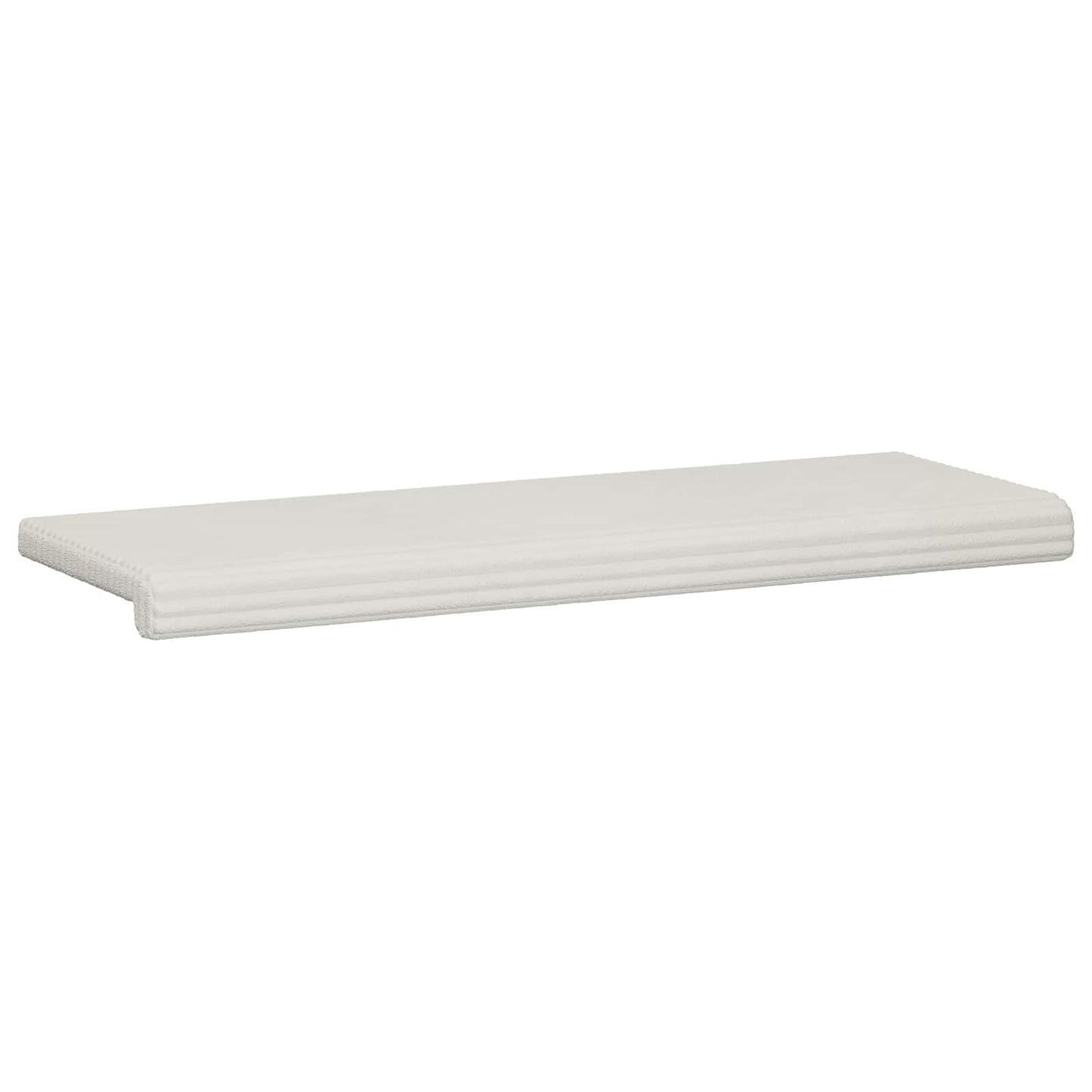 Bench Cushion Plush Corduroy Cream Depth 35 cm