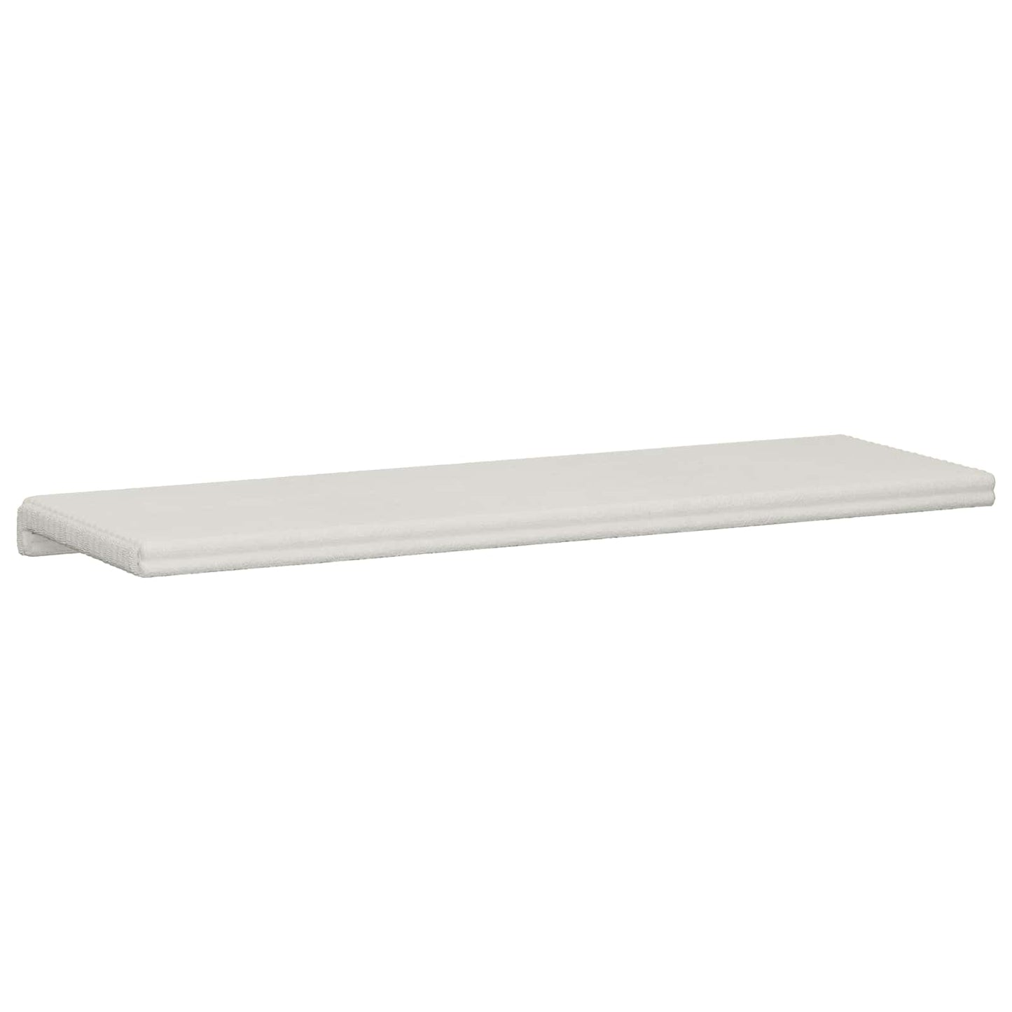 Bench Cushion Plush Corduroy Cream Depth 35 cm