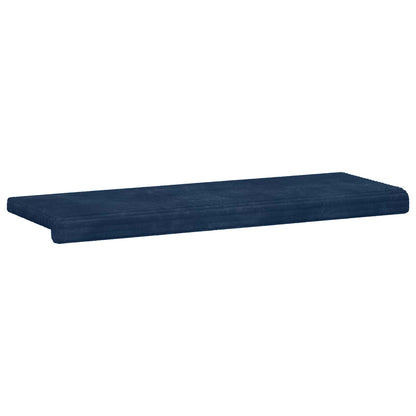Bench Cushion Plush Corduroy Navy Blue Depth 35 cm