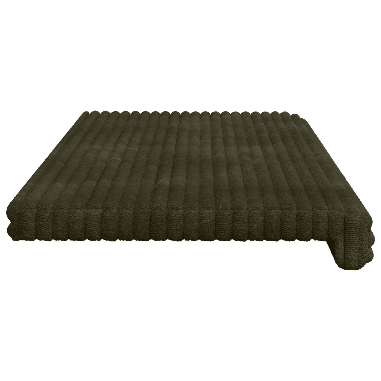 Bench Cushion Plush Corduroy Green Depth 35 cm