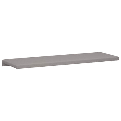 Bench Cushion Sherpa Fabric Light Grey Depth 35 cm