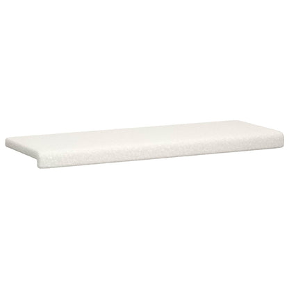 Bench Cushion Sherpa Fabric Cream Depth 35 cm