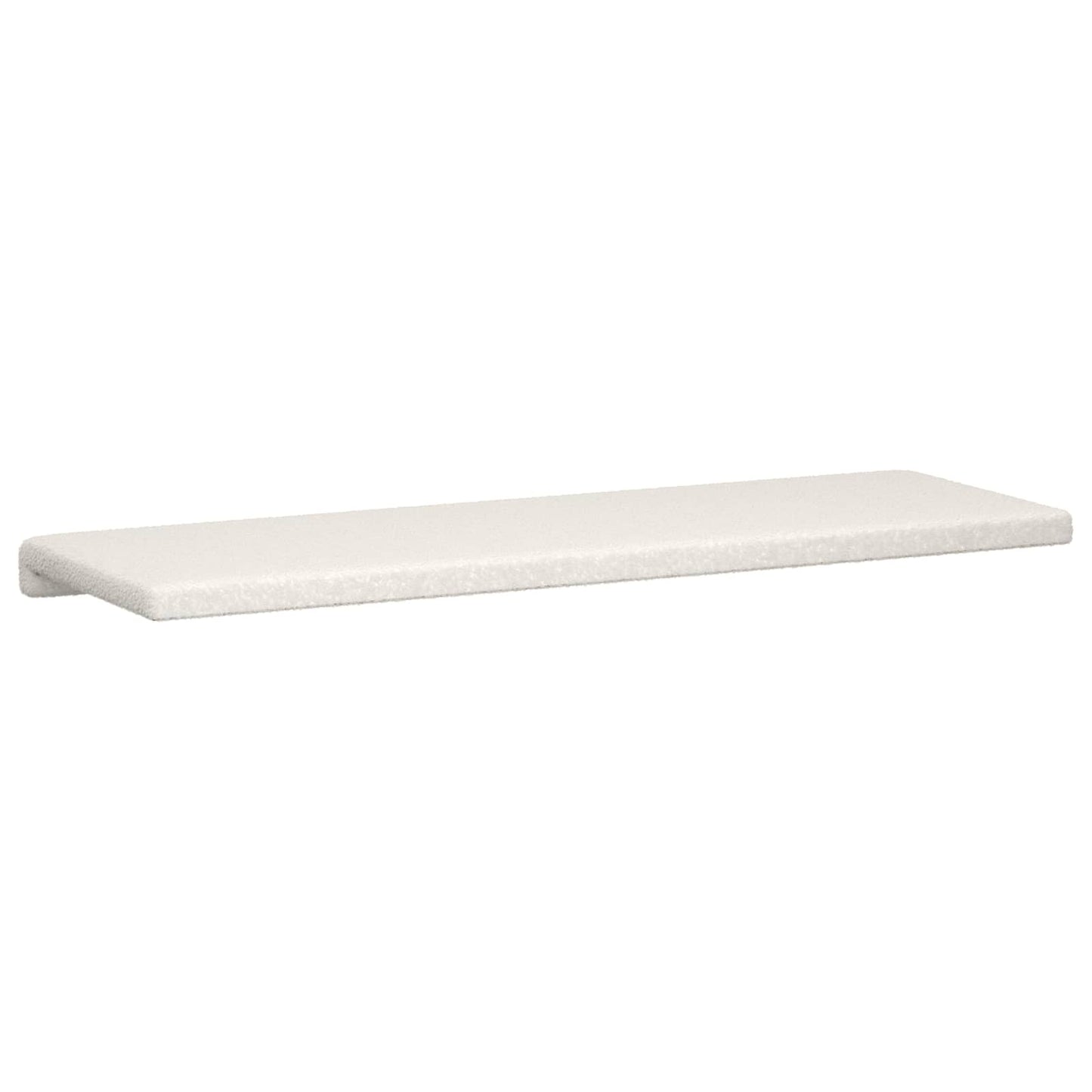Bench Cushion Sherpa Fabric Cream Depth 35 cm