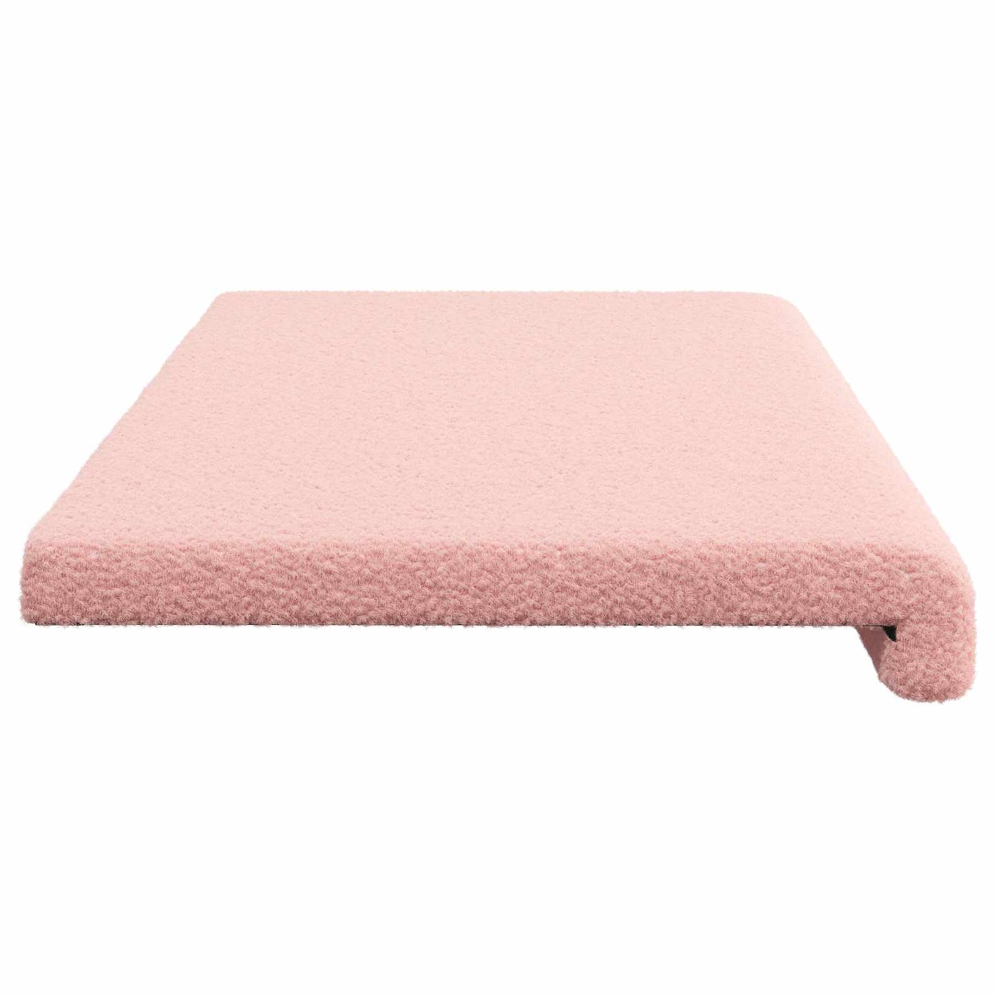 Bench Cushion Sherpa Fabric Pink Depth 35 cm