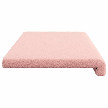 Bench Cushion Sherpa Fabric Pink Depth 35 cm