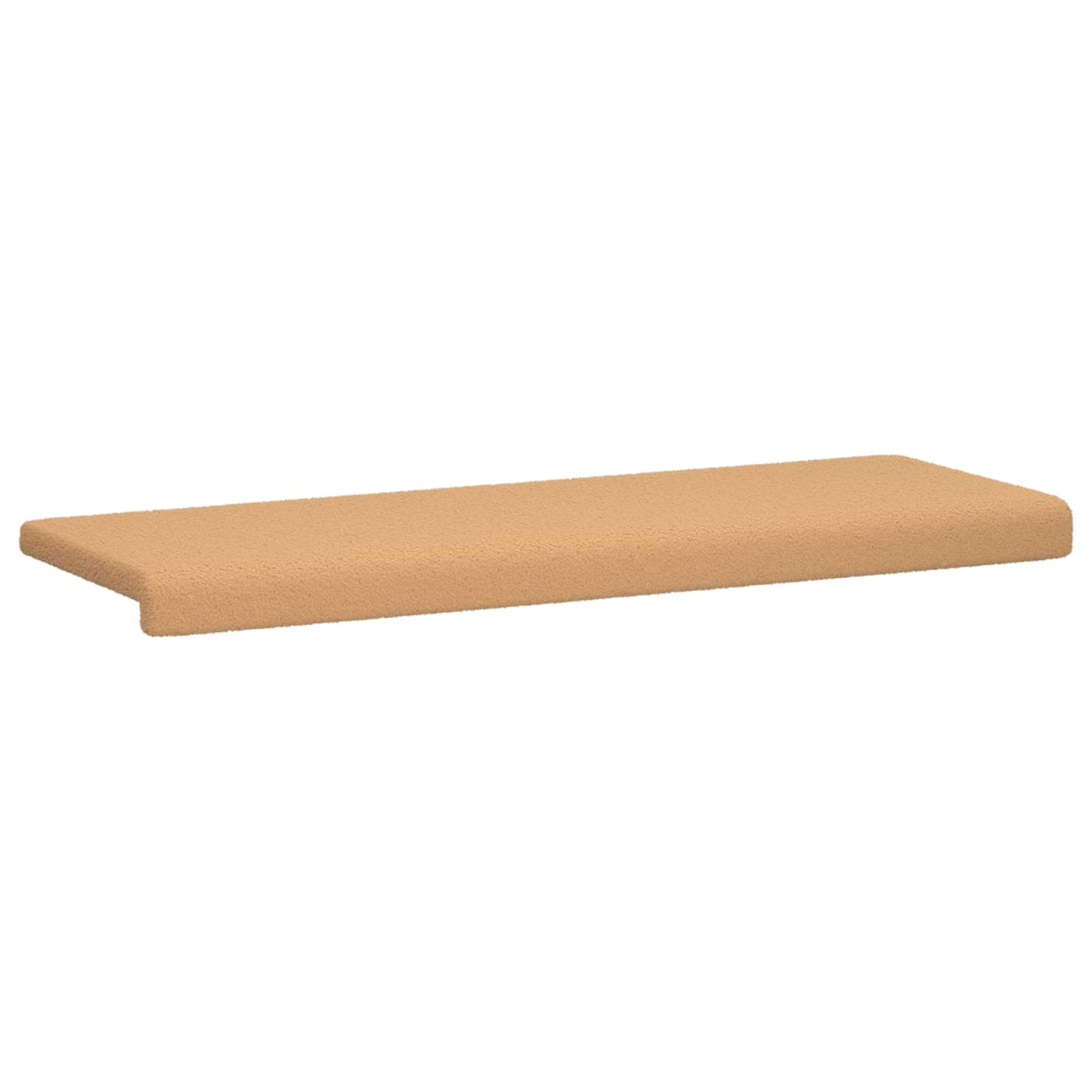 Bench Cushion Sherpa Fabric Beige Depth 35 cm