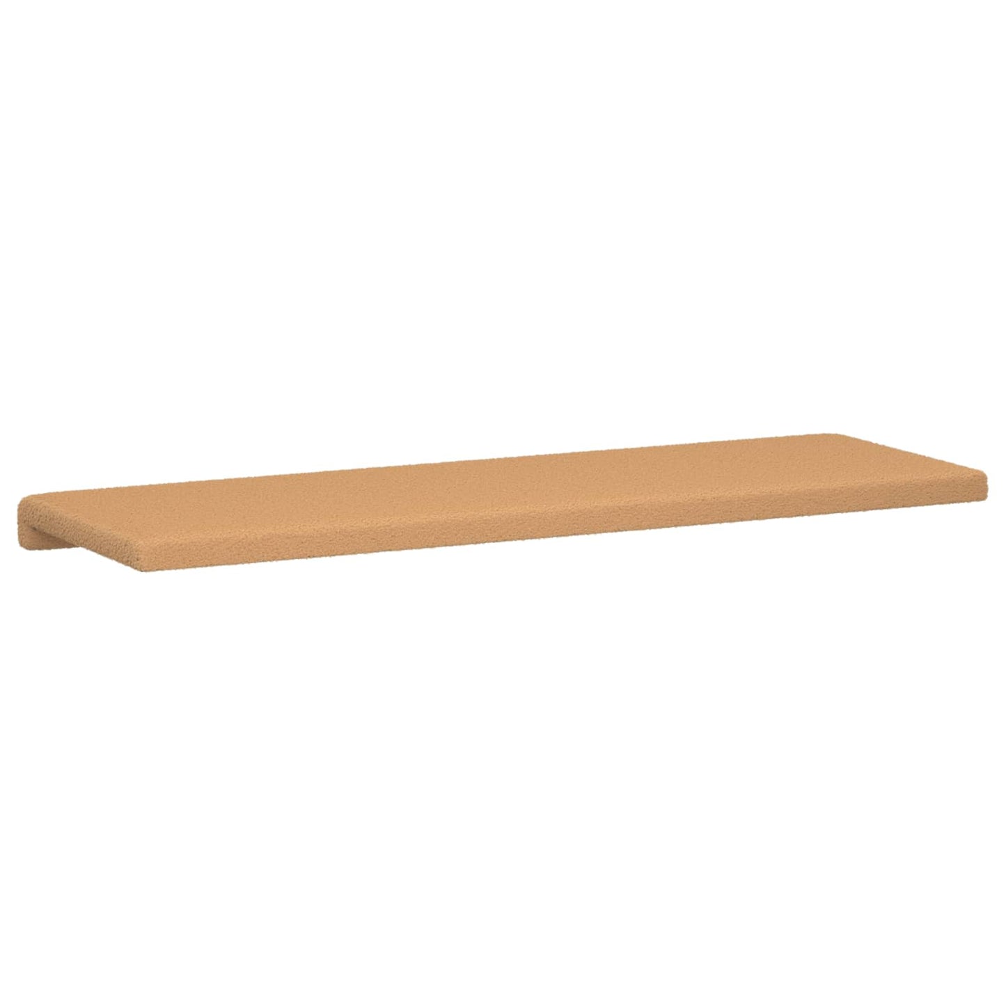 Bench Cushion Sherpa Fabric Beige Depth 35 cm