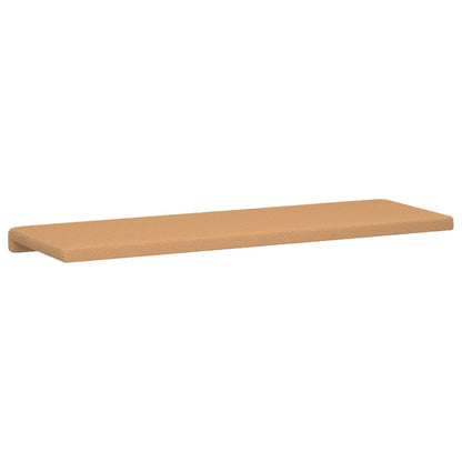 Bench Cushion Sherpa Fabric Beige Depth 35 cm