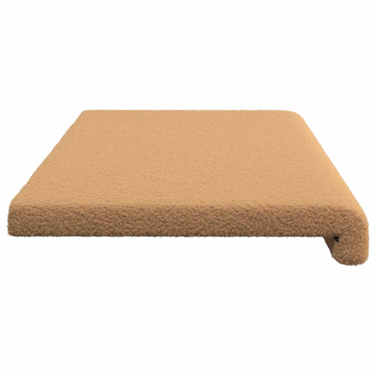 Bench Cushion Sherpa Fabric Beige Depth 35 cm