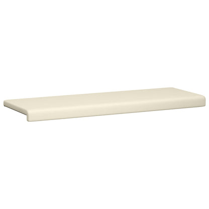 Bench Cushion Textured Velvet Cream Depth 35 cm
