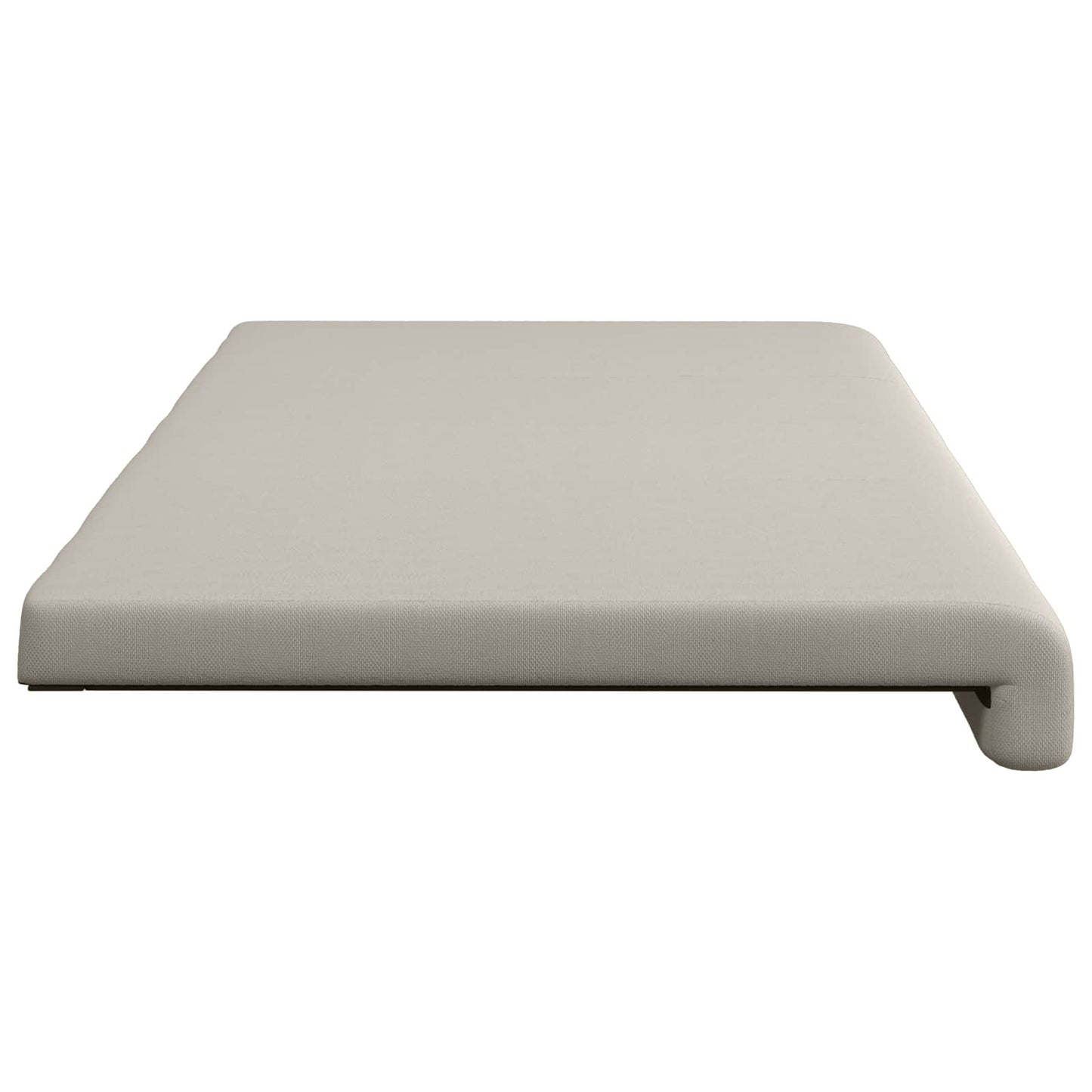 Bench Cushion Textured Velvet Oatmeal Depth 35 cm