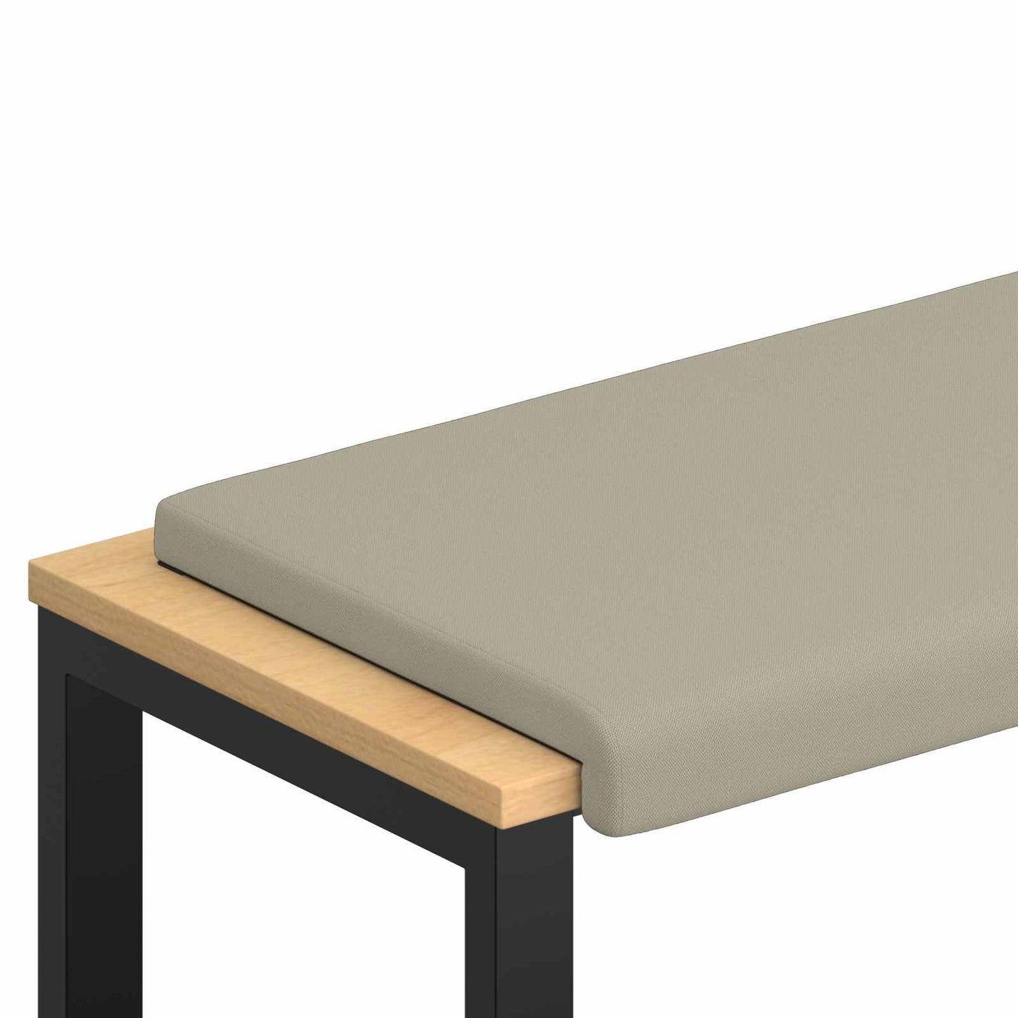 Bench Cushion Textured Velvet Sand Depth 35 cm