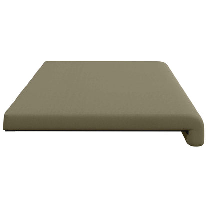 Bench Cushion Textured Velvet Khaki Depth 35 cm