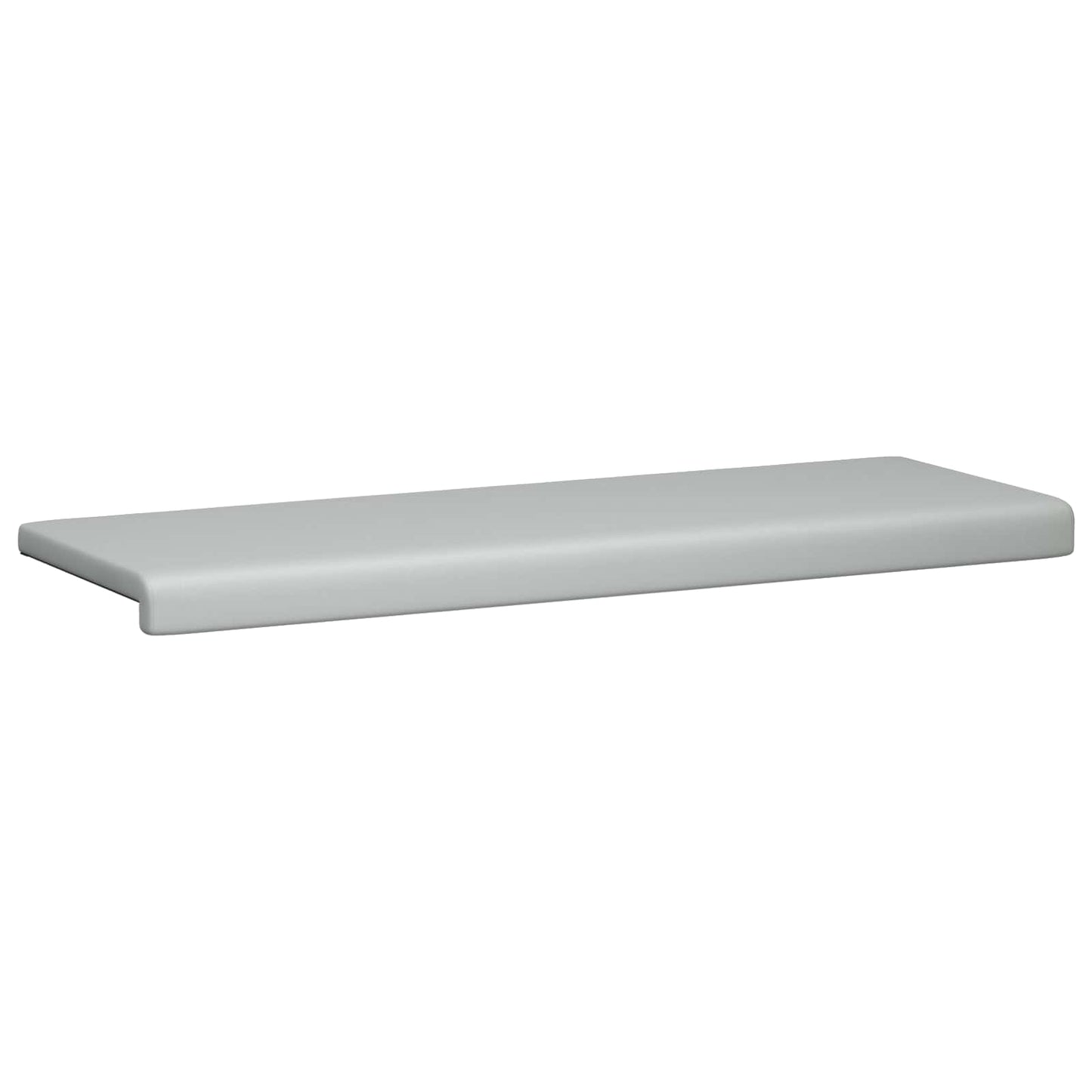 Bench Cushion Textured Velvet Light Grey Depth 35 cm