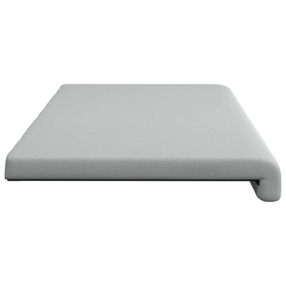 Bench Cushion Textured Velvet Light Grey Depth 35 cm