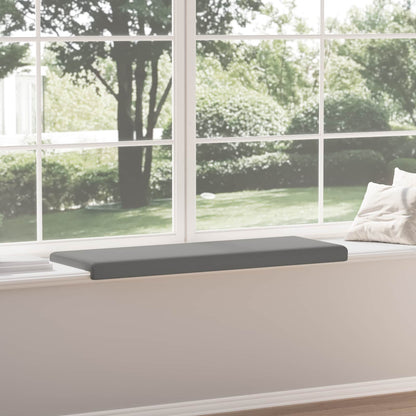 Bench Cushion Textured Velvet Dark Grey Depth 35 cm