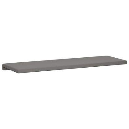 Bench Cushion Textured Velvet Dark Grey Depth 35 cm