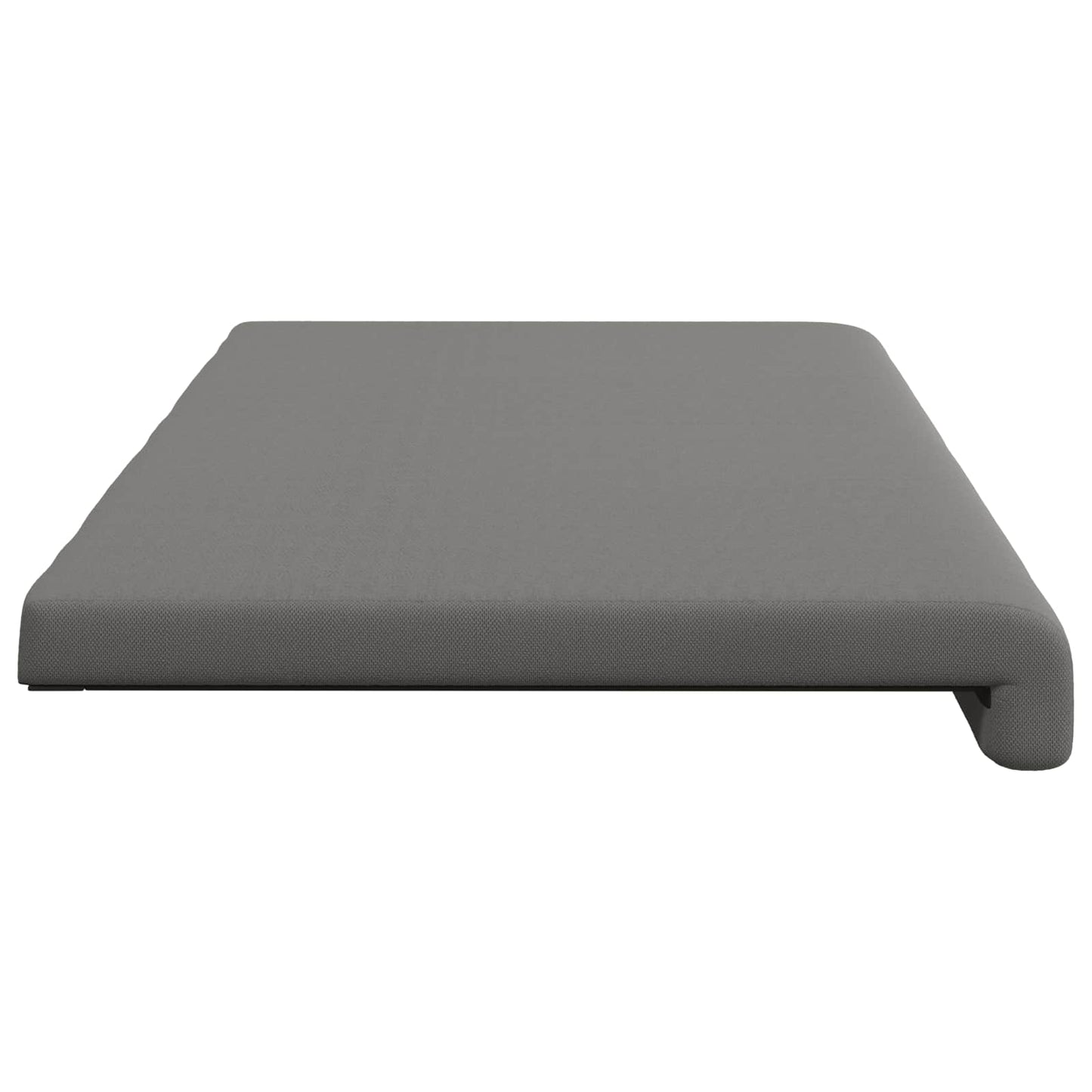 Bench Cushion Textured Velvet Dark Grey Depth 35 cm