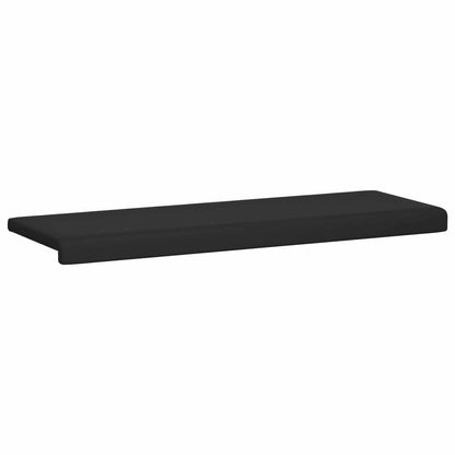 Bench Cushion Textured Velvet Black Depth 35 cm