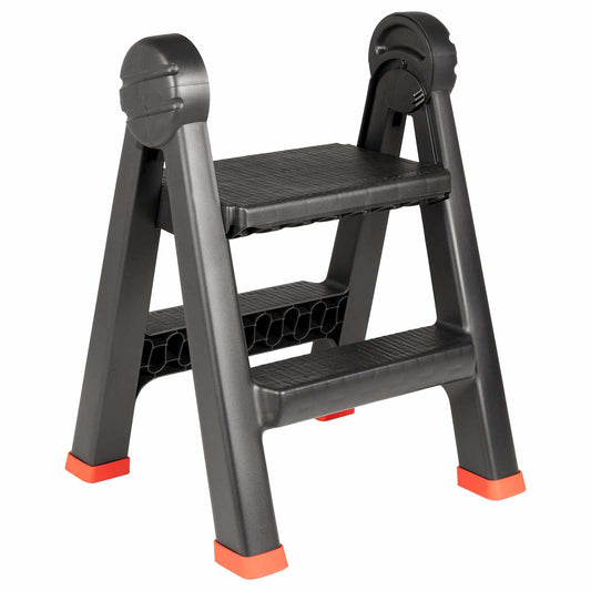 Ladder Folding Black and Red 46 x 30 x 63 cm PP and Elastomer