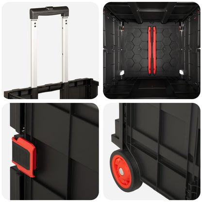 Cart Manual Black and Red 35 x 39 x 92 cm PP and Elastomer