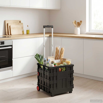 Cart Manual Black and Red 35 x 39 x 92 cm PP and Elastomer