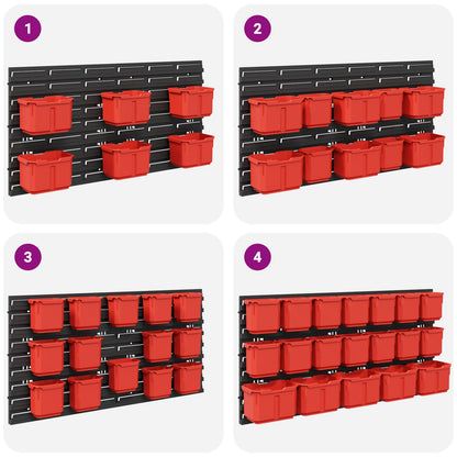 Container Rack Manual Black and Red 77.5 x 2 x 39 cm PP