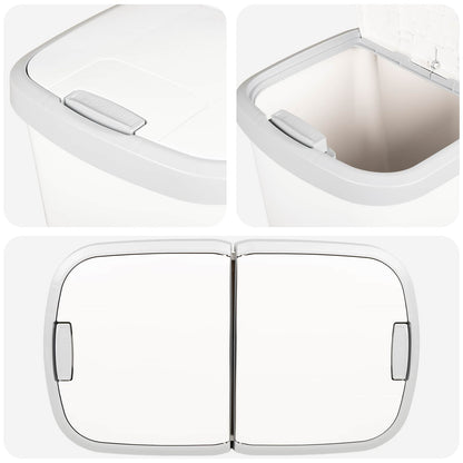 Garbage Bin White 48.5 x 28 x 51 cm PP