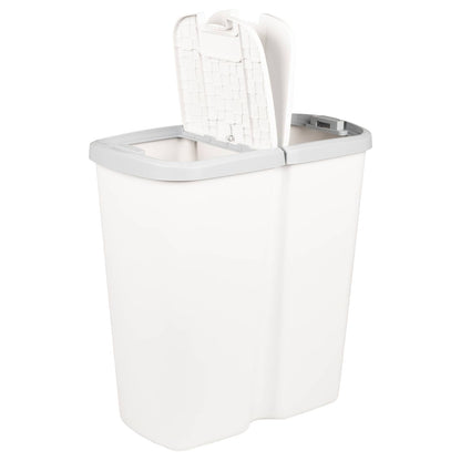 Garbage Bin White 48.5 x 28 x 51 cm PP