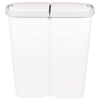 Garbage Bin White 48.5 x 28 x 51 cm PP