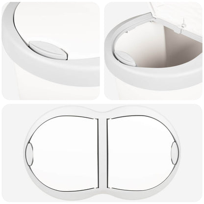 Garbage Bin White 48 x 30 x 51 cm PP
