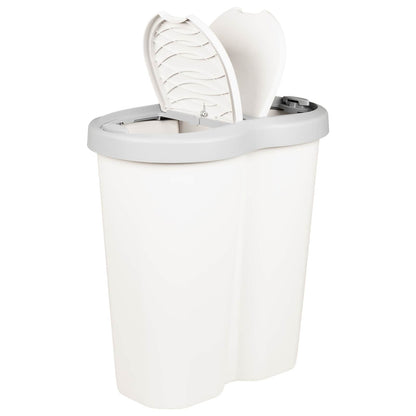 Garbage Bin White 48 x 30 x 51 cm PP