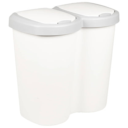 Garbage Bin White 49.5 x 30 x 46.5 cm PP