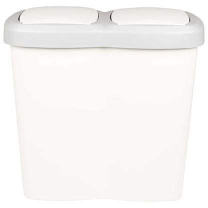 Garbage Bin White 49.5 x 30 x 46.5 cm PP