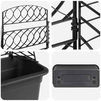 Planter Trellis Anthracite 58 x 29 x 78 cm PP