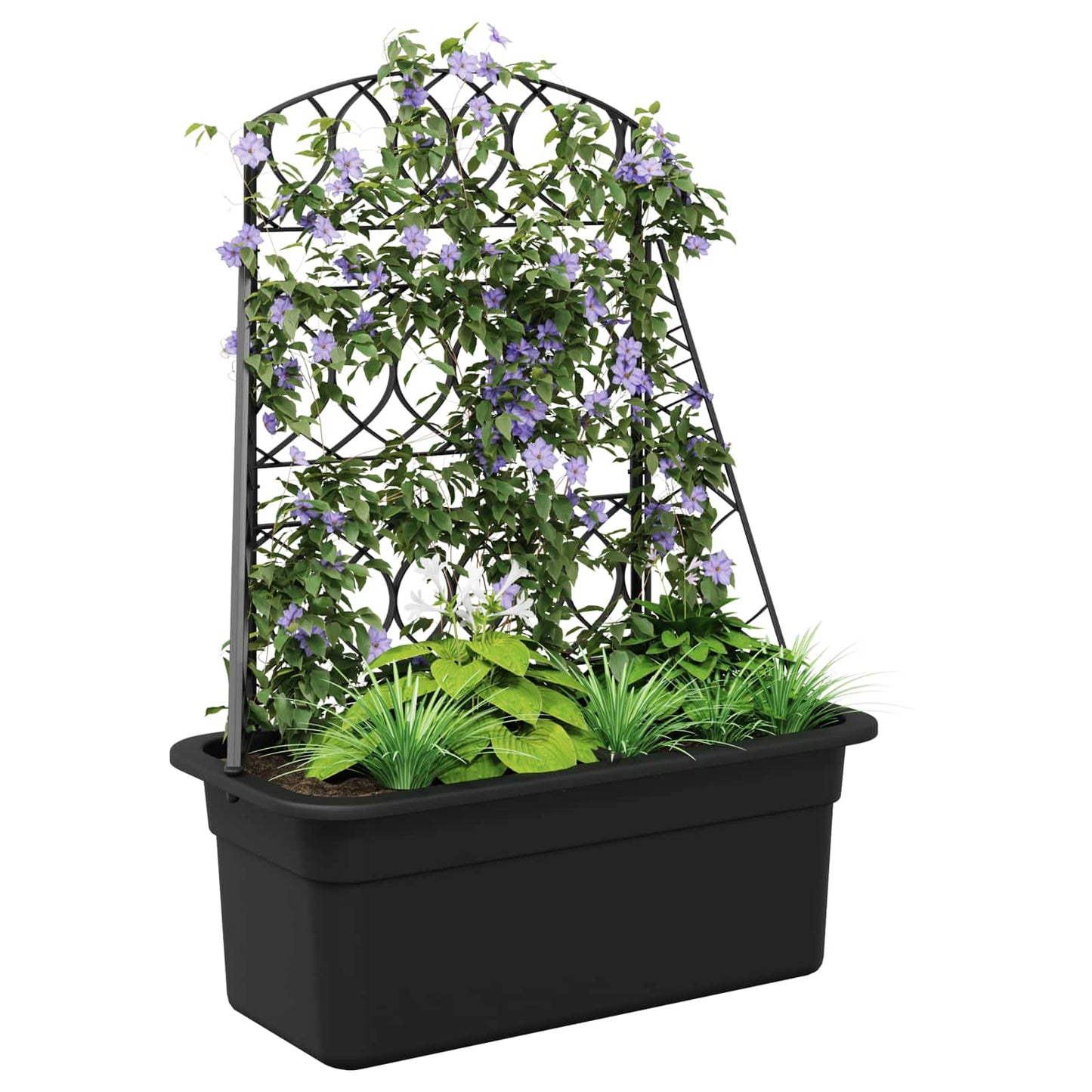 Planter Trellis Anthracite 58 x 29 x 78 cm PP